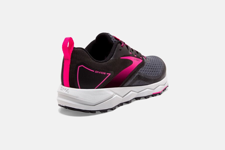 Brooks Running Shoes - Divide 2 Trail Womens - Black/Pink - DRJ-281034